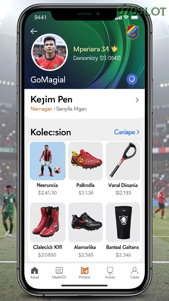 Cuplikan layar RP886 — menu navigasi